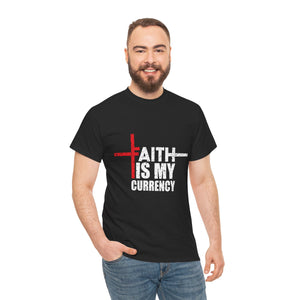 'Lax Apparels Faith Is My Currency Faith-Based Motivational T-Shirt, Unisex, Black Graphic Tee