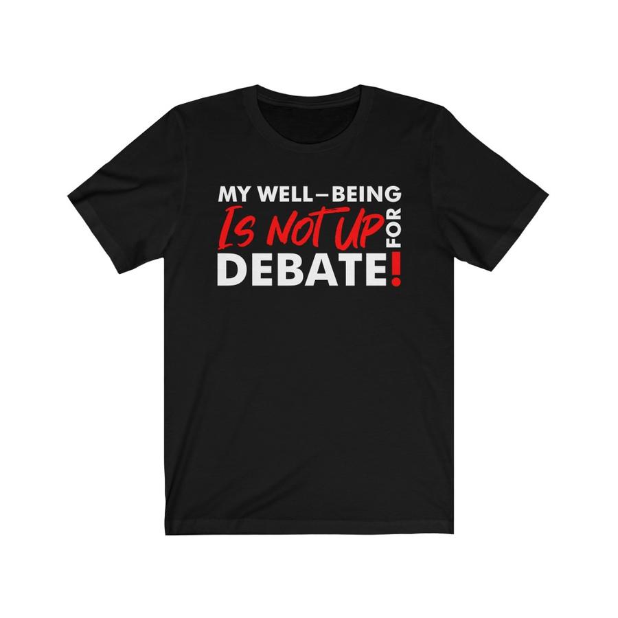 'Lax Apparels My Well-Being Motivational T-Shirt, Unisex, Black Graphic Tee