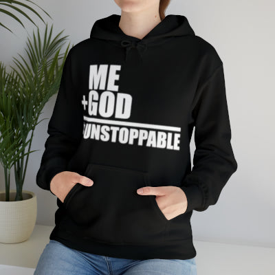 'Lax Apparels Unstoppable Faith-Based Motivational Hoodie, Unisex, Black Sweatshirt