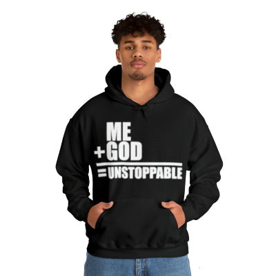 'Lax Apparels Unstoppable Faith-Based Motivational Hoodie, Unisex, Black Sweatshirt