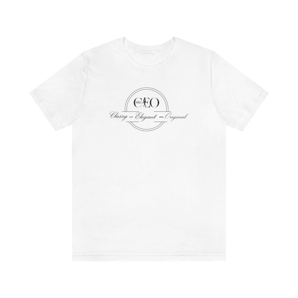 Mrs. CEO Unisex White Crew Neck Tee